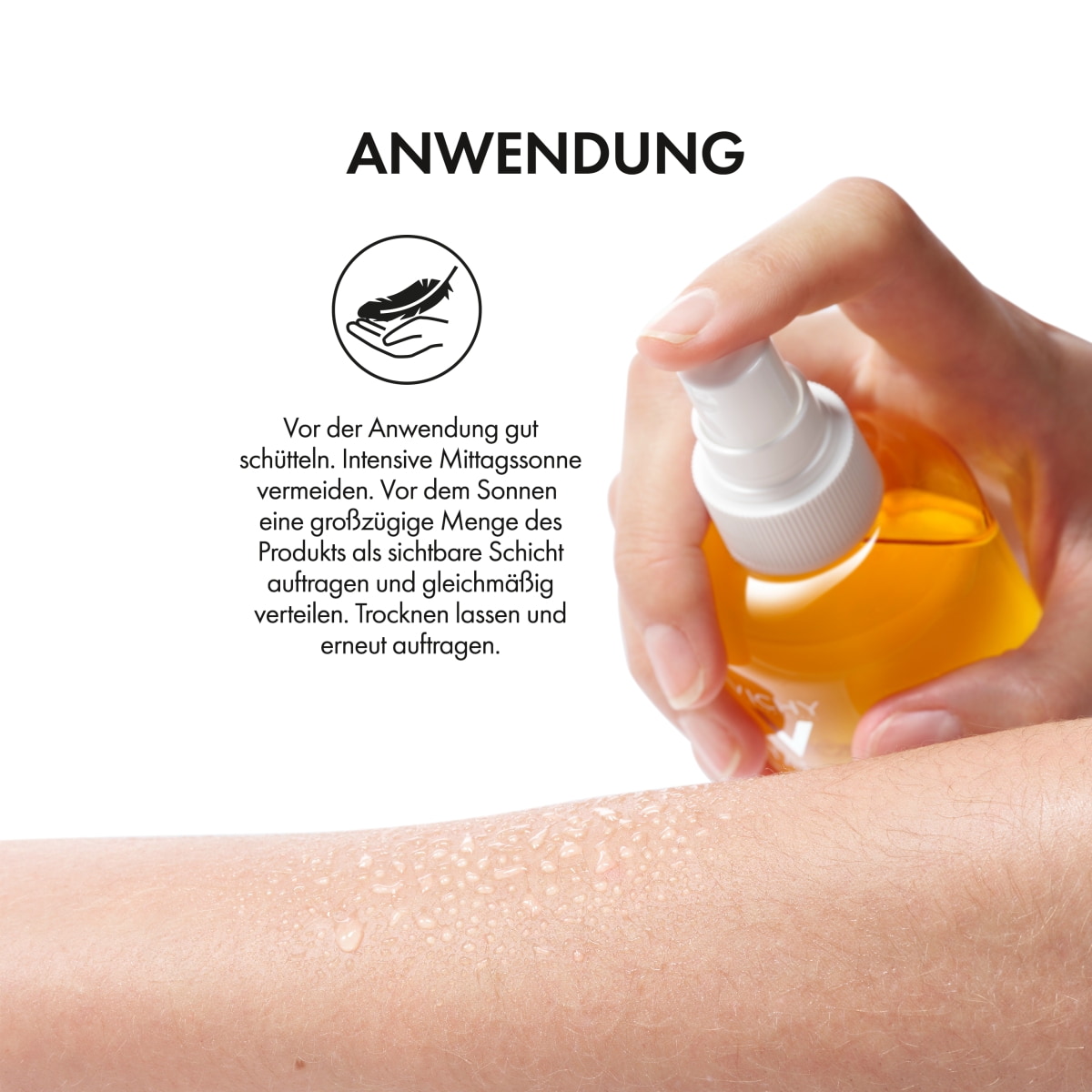 Eau de protection solaire SPF50 - prolonge le bronzage