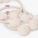 Hair Tie Pom Pom "Ibiza" 3-pack Cream
