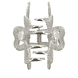Flower Clip - Silver