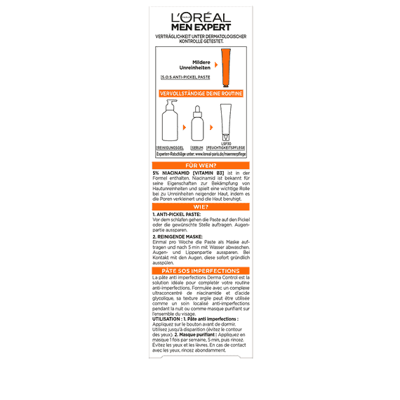 Derma Control S.O.S. Pasta anti brufoli 2in1