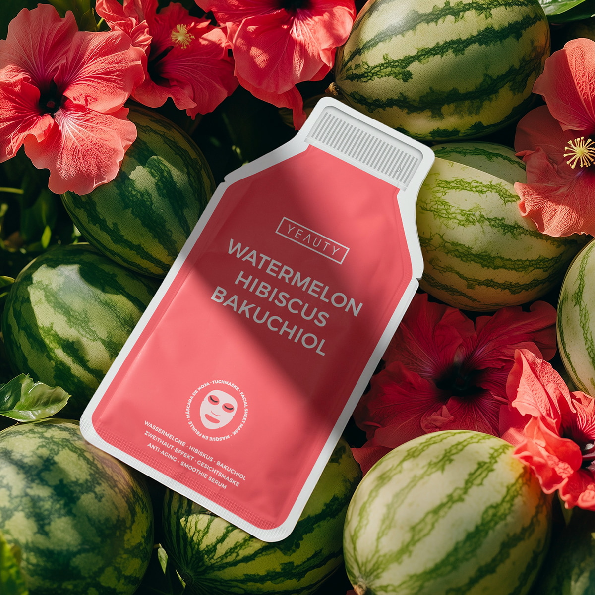 Sheet Mask Watermelon, Hibiscus, Bakuchiol