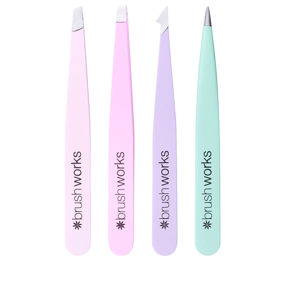 4 Piece Combination Tweezer Set - Pastels