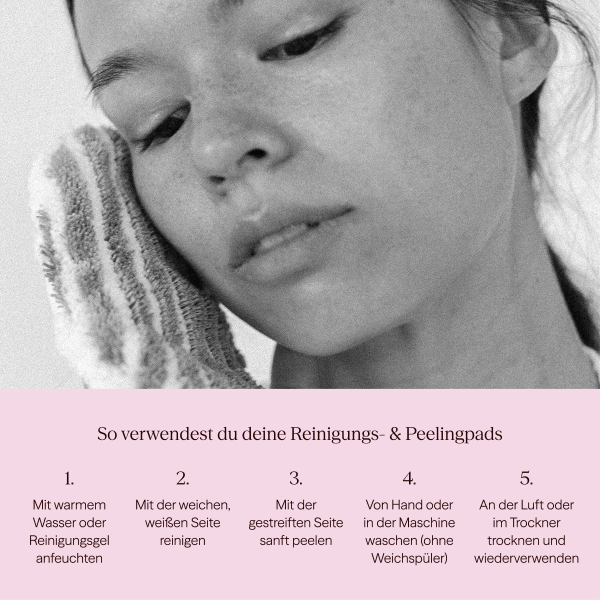 Wiederverwendbare Peeling- & Reinigungspads Gesicht - 2er Set