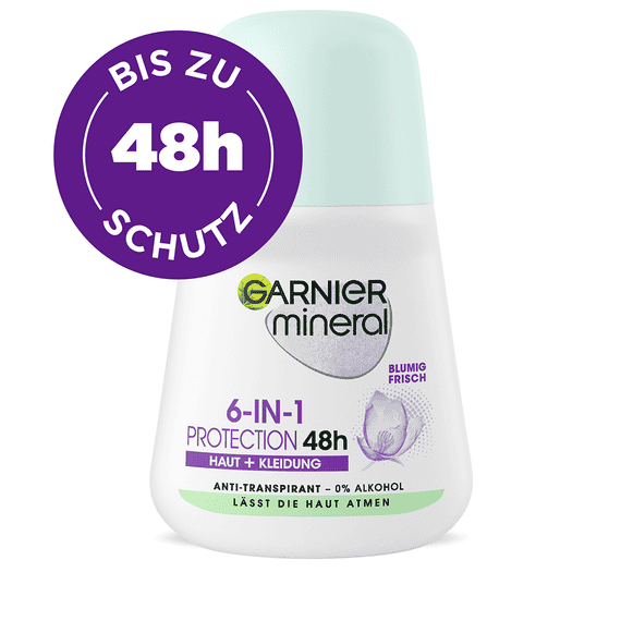 6-in-1 Protection 48h Roll-On Anti-Transpirant Haut & Kleidung