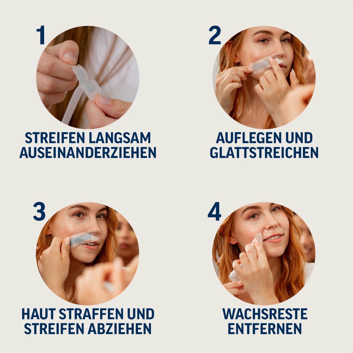 Kaltwachsstreifen Gesicht 20 Stk.