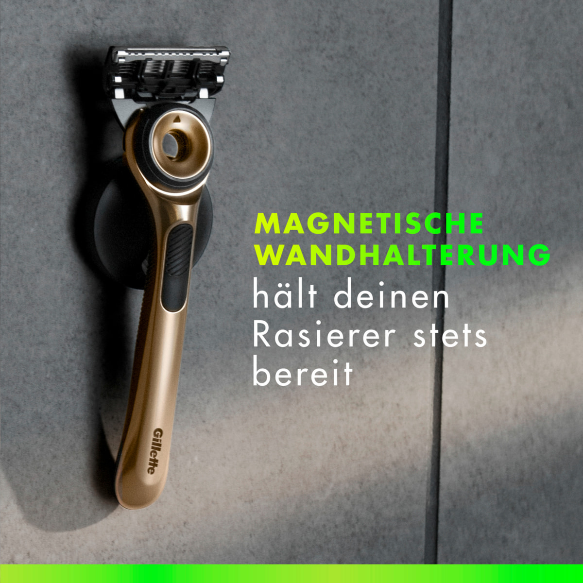 Labs Gold Rasierapparat mit 1 Klinge + Duschhänger
