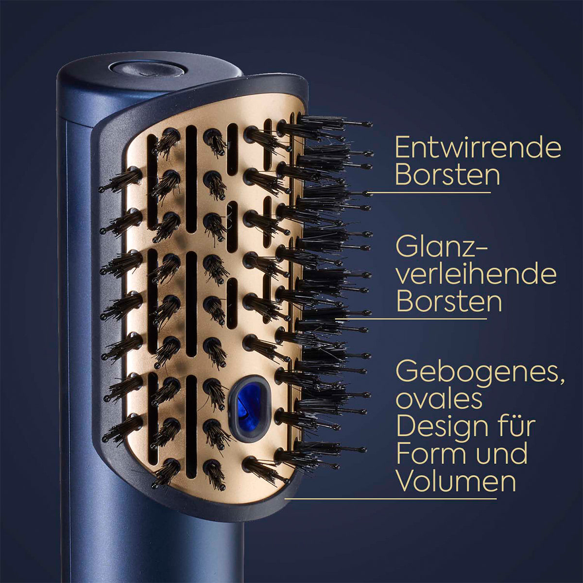 Warmluftbürste Air Wand Blau/Gold AS6550CHE