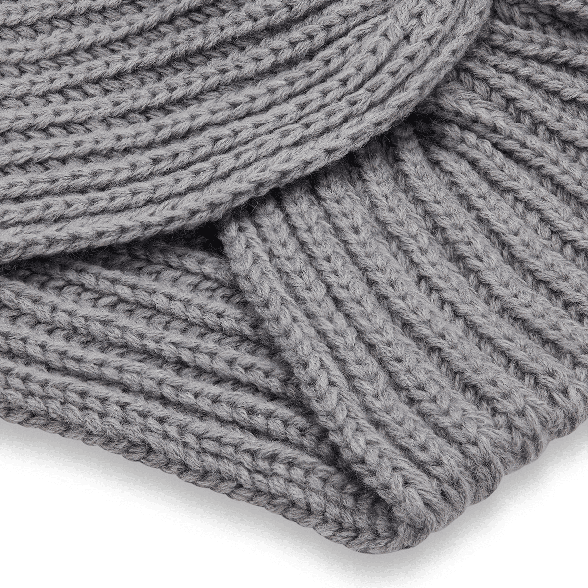 Knitted turban cap, grey