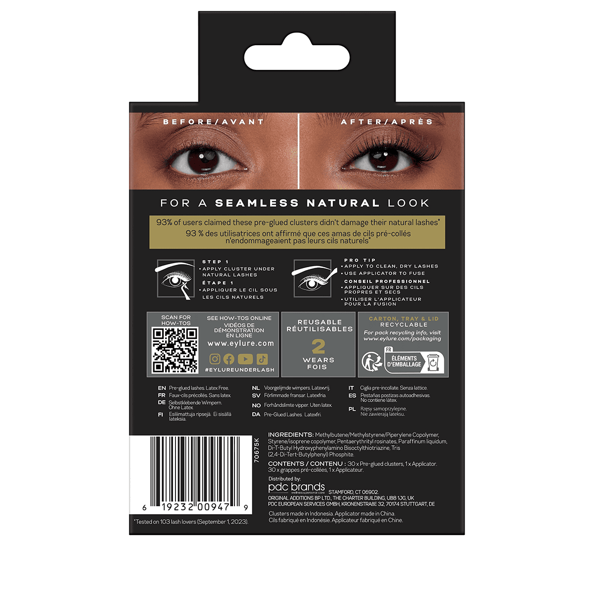 Underlash Pre-Glued Natural Salon Curl Clusters