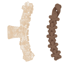 Clip Set - Ivory, Brown