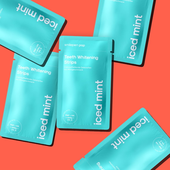Pop Iced Mint Whitening Strips 7x2