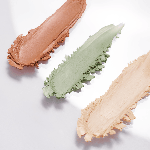 Concealer (yellow, green, beige)