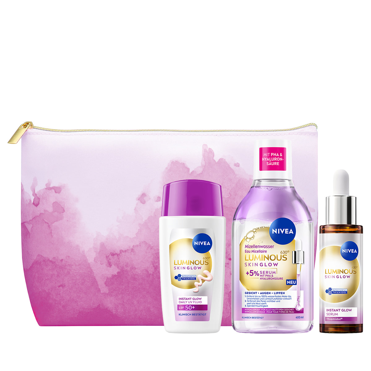 Routine Luminous Skin Glow avec Nécessaire