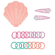 Set De Brosses À Cheveux Coquillage - Rose