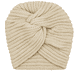Knitted turban cap, beige