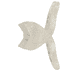Fin-Shaped Clip - Cream