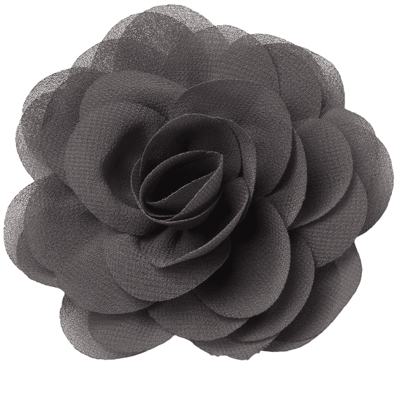 Flower on clip, grey brown