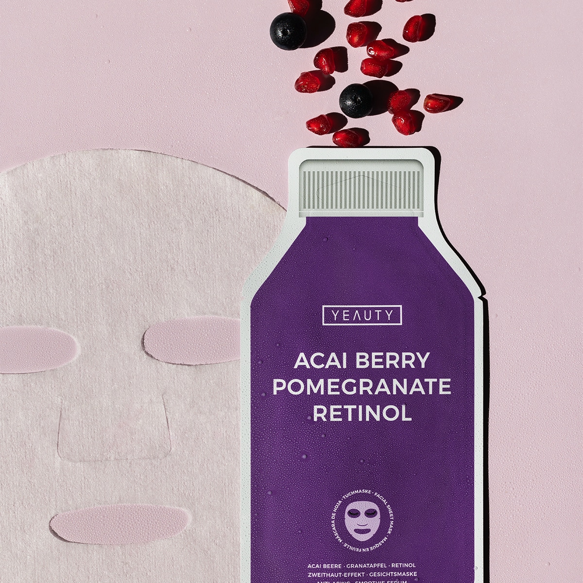 Sheet Mask Acai Berry, Pomegranate, Retinol