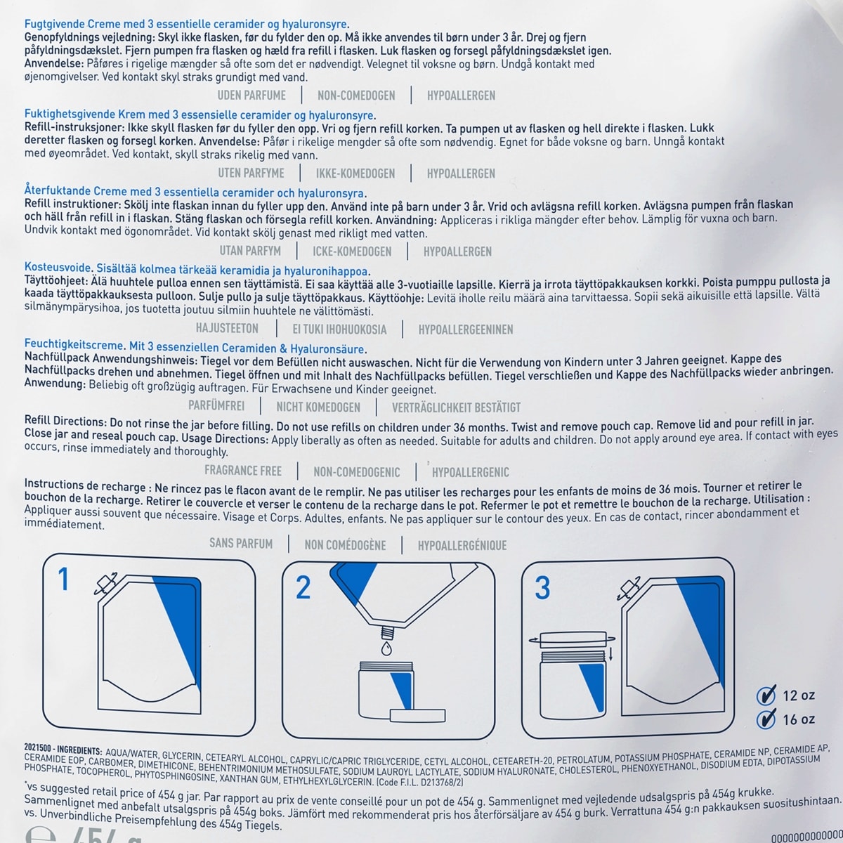 Baume Hydratant visage et corps pour la peau sèche - Refill