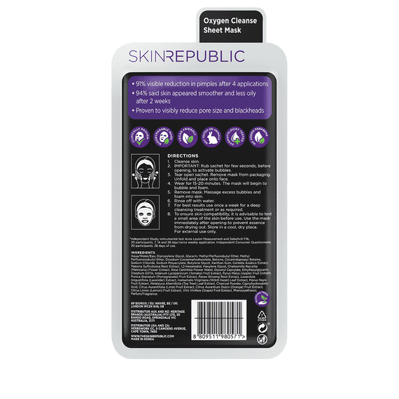 Maschera Viso Bolle Purificante + Carbone Attivo