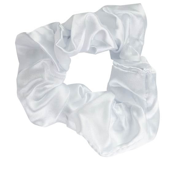 Satin Scrunchies - Pink & White