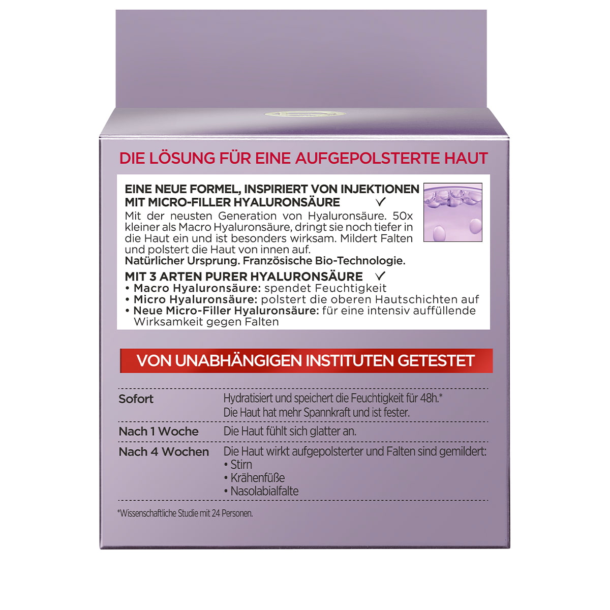 Filler (+Acide Hyaluronique) Soin Anti-Âge Jour Repulpant Intensif