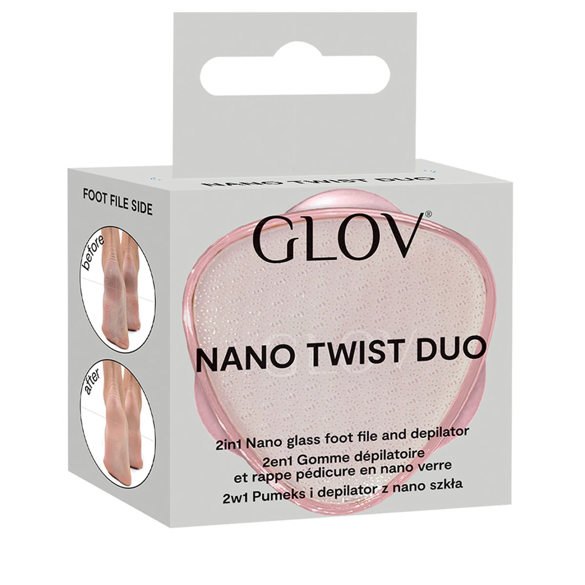 Nano Twist Duo - 2in1 Nano Glass Foot File And Depilator