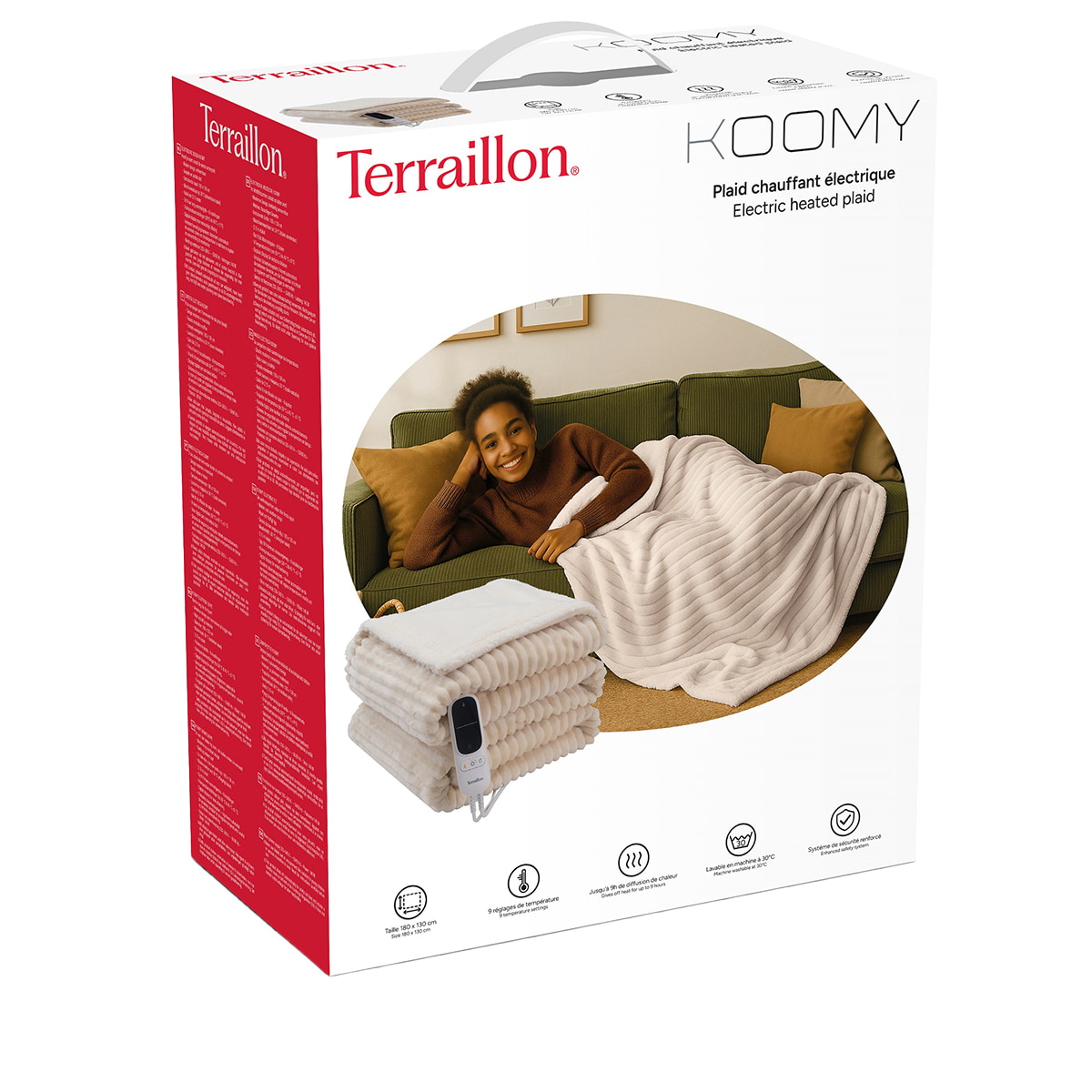 Couverture Chauffante Koomy Creme