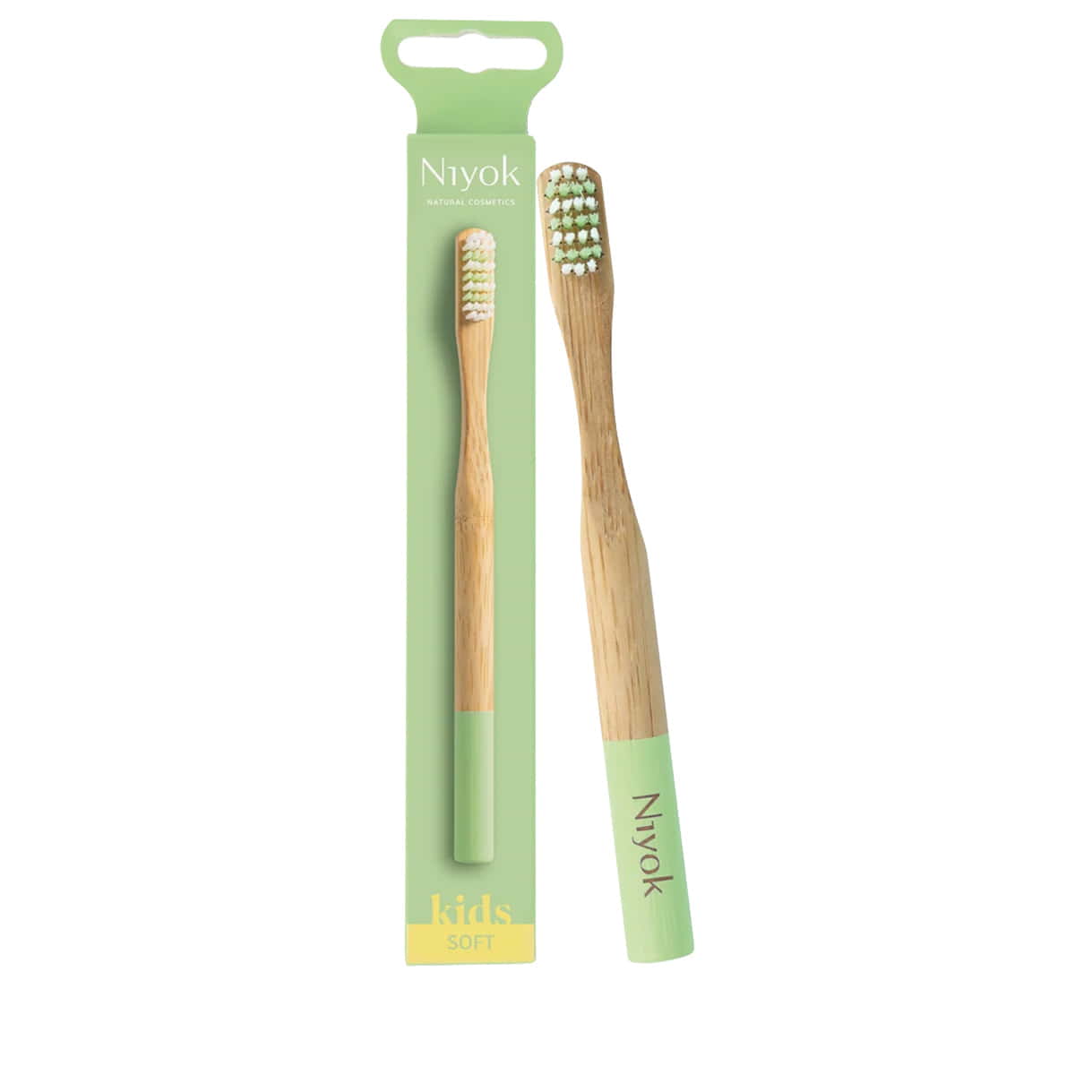 Kids Bamboo Toothbrush – Green, Soft
