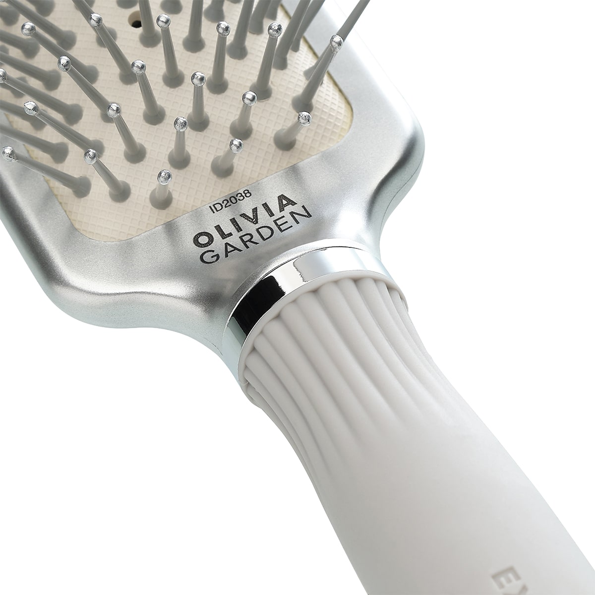 Expert Care Rectangular Nylon Bristles Silver S