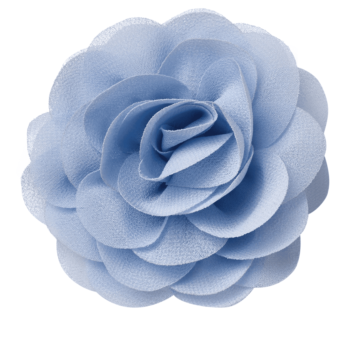Fiore di stoffa in tessuto fine su clip, blue