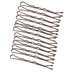 Bobby Pin ondulato, marrone, 12 pezzi.