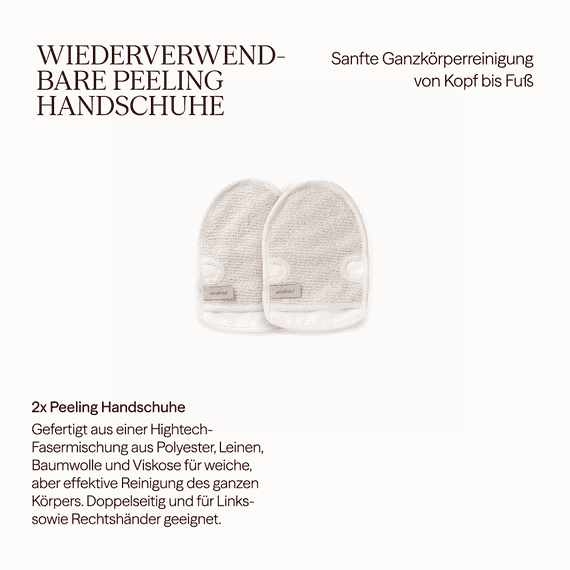 Peelinghandschuh für Peeling & Reinigung 2er Set