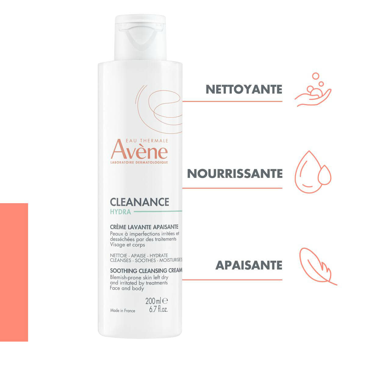 Crème nettoyante hydratante pour traitements contre l’acné