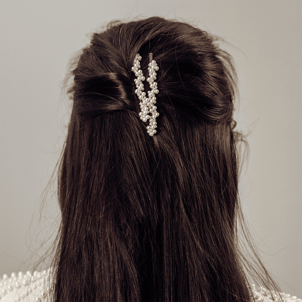 Hair Slider Pearls Gold