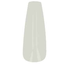 Nagelset Coffin Shape Milchig - 200 Stk.