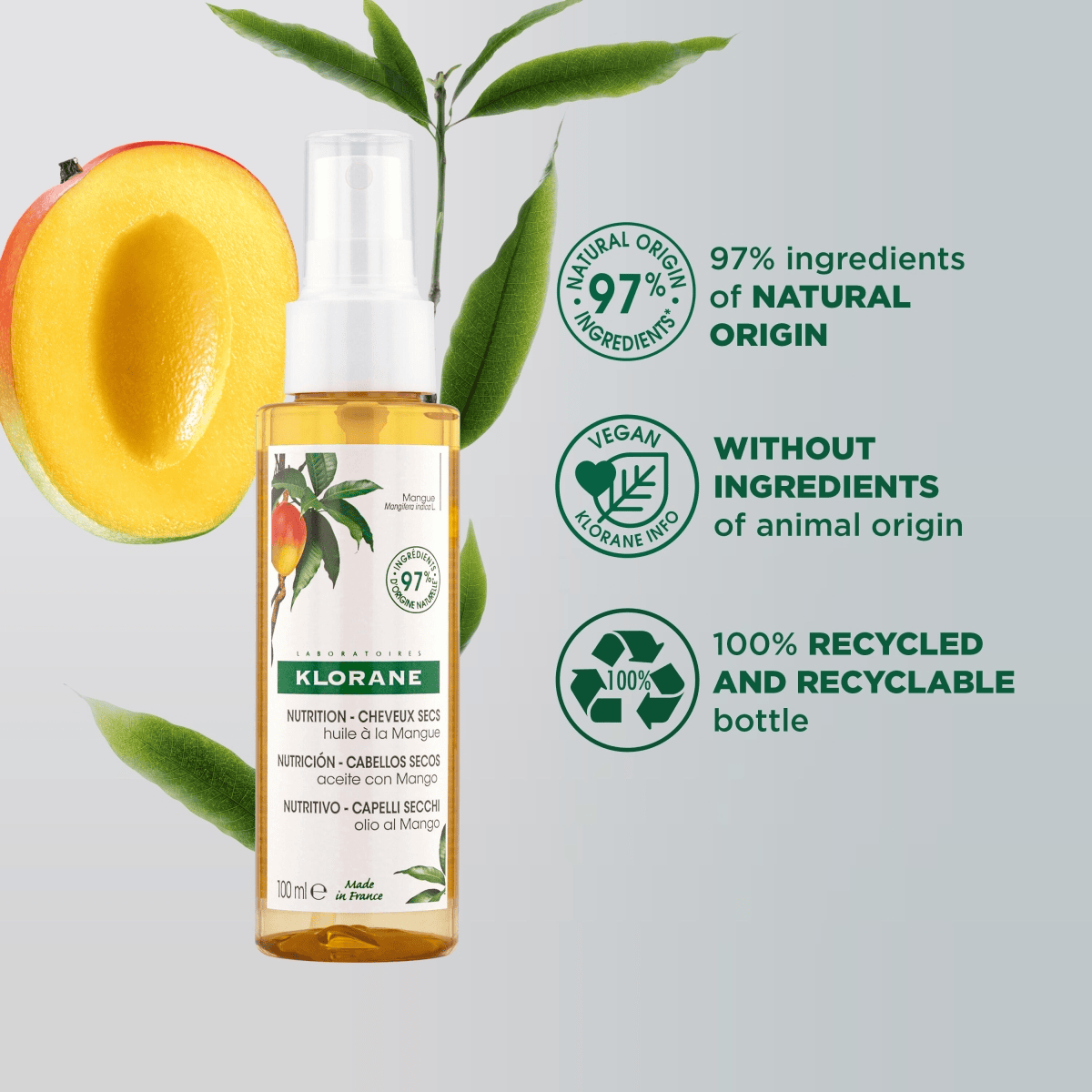Nourishing Hair Oil for Dry Hair with Mango