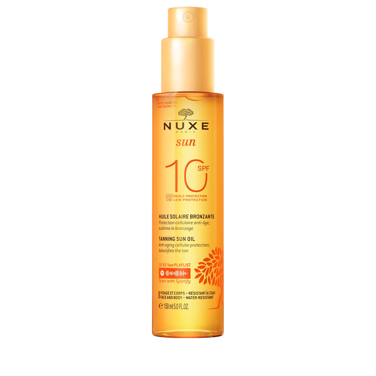 SPF10 Huile Bronzante Faible Protection