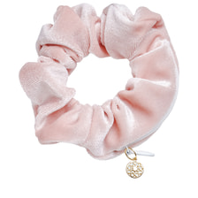 Scrunchie yoga velvet with zip, light pink