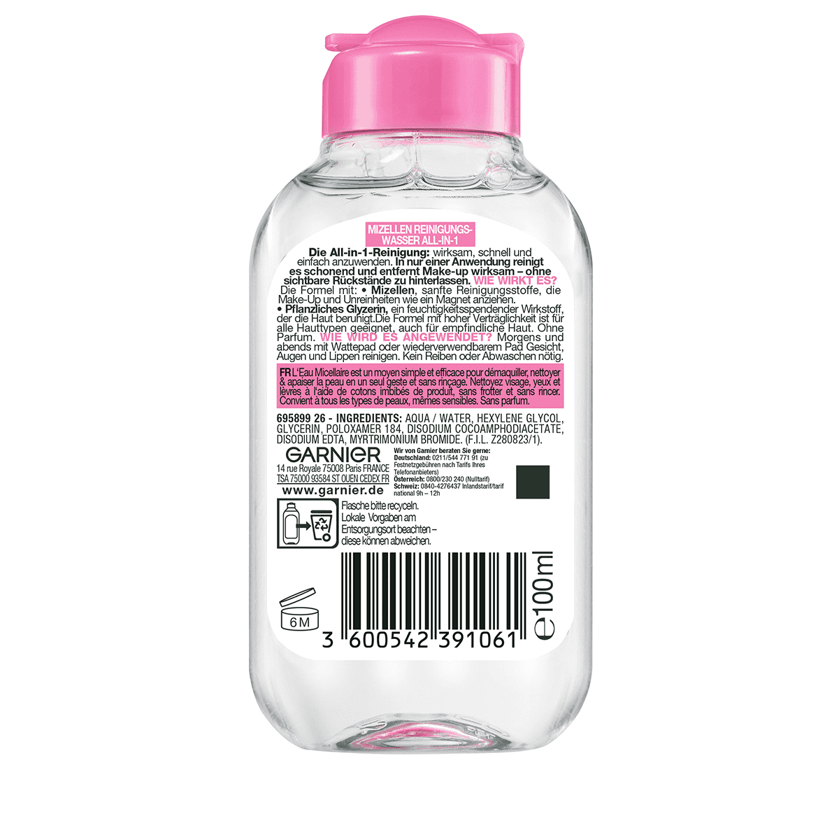 Eau micellaire démaquillante Peaux sensibles