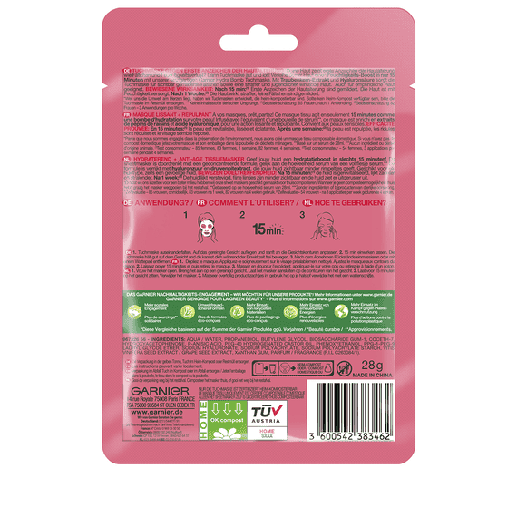 Hydra Bomb Sheet Mask Estratto di semi d'uva
