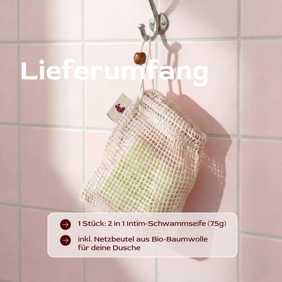 2in1 Intim- & Schwammseife inkl. Netzbeutel
