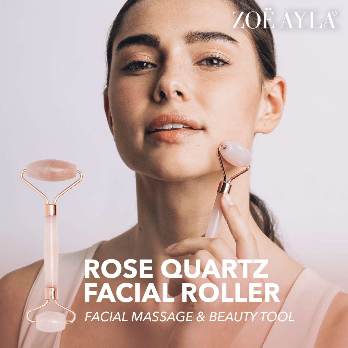 Luxurious Rose Quartz Facial Roller