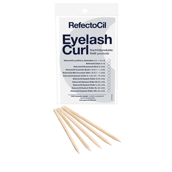Rosewood sticks for eyelash perming