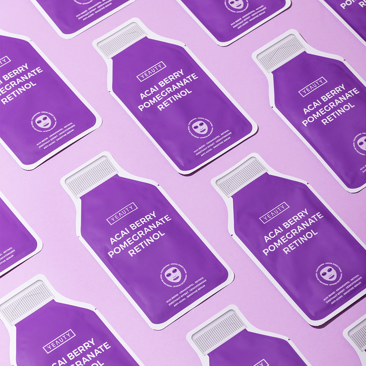 Sheet Mask Acai Berry, Pomegranate, Retinol