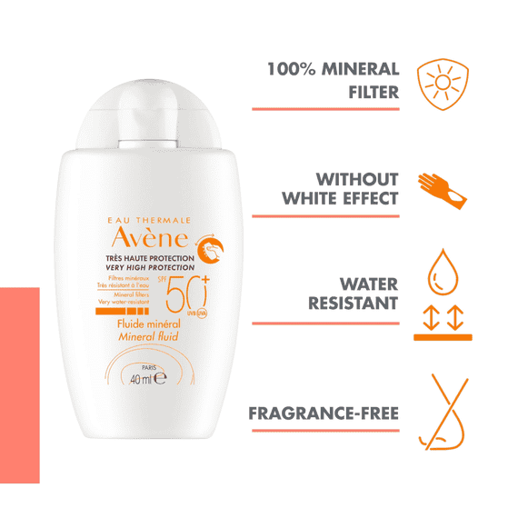 Fluide solaire minéral SPF50+