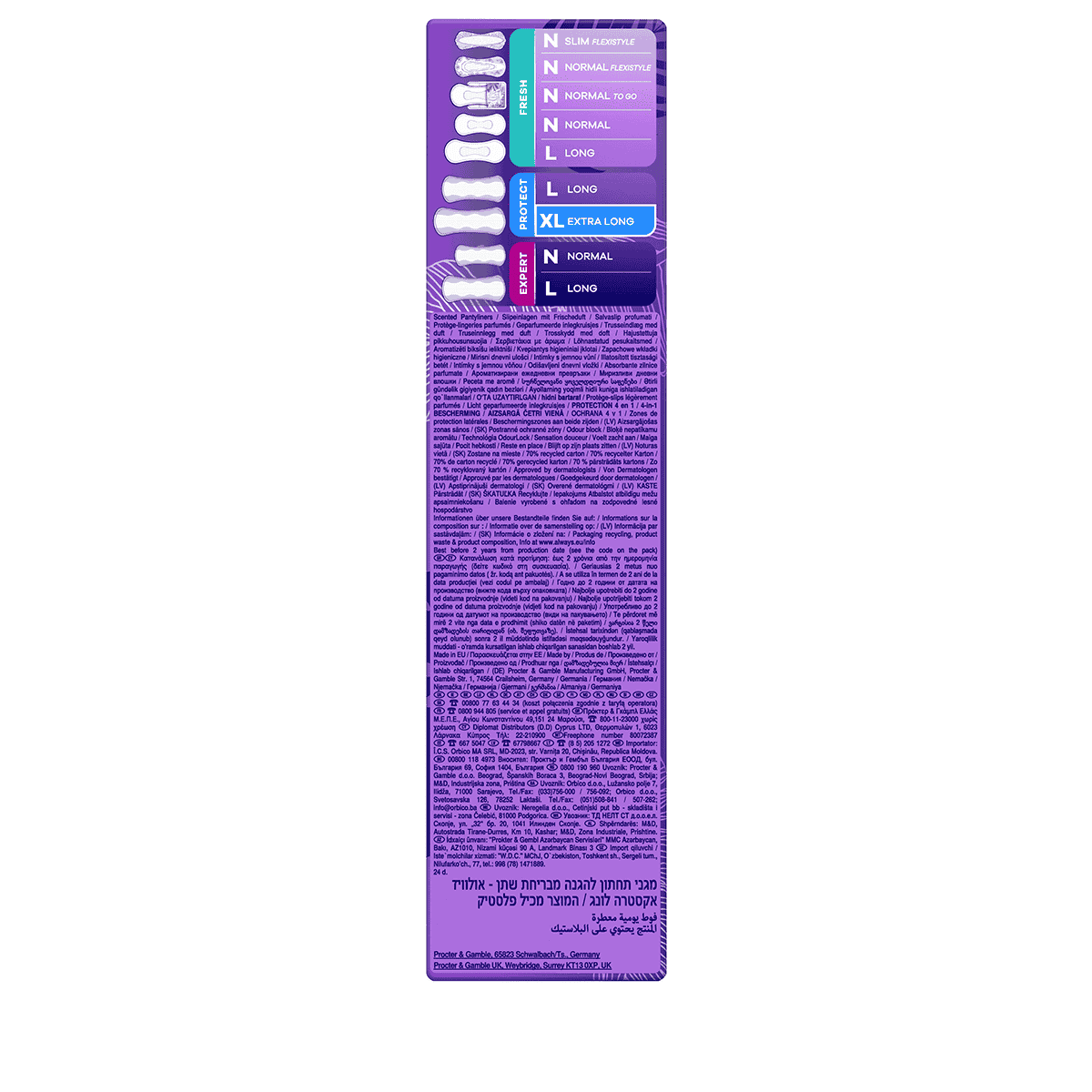 Salvaslip Extra Long Odour Lock - 24 Pz.