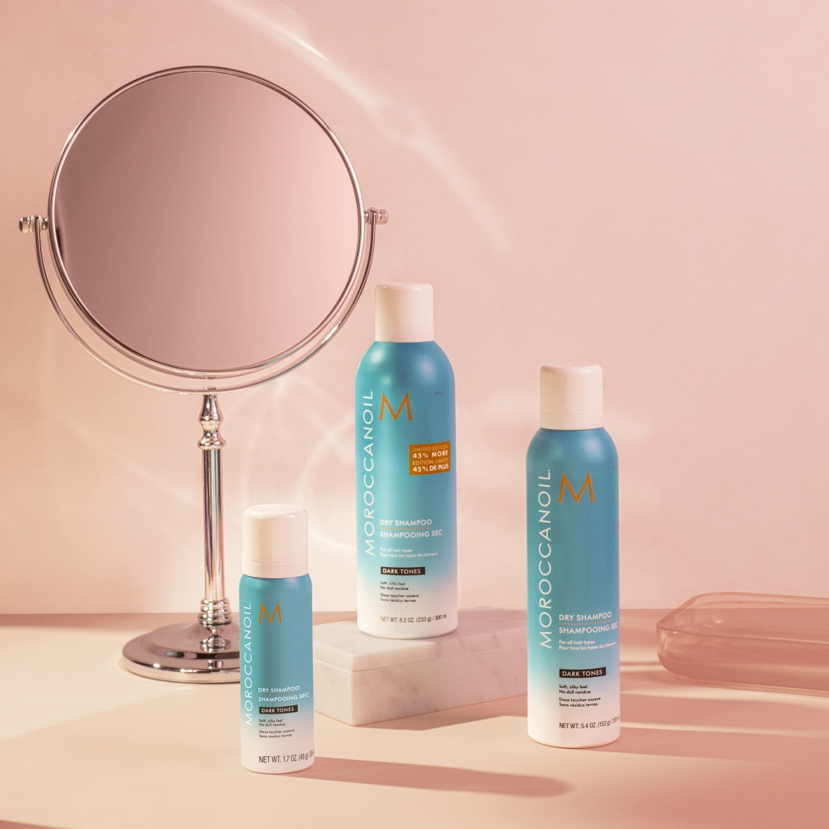 Shampoo secco per capelli chiari