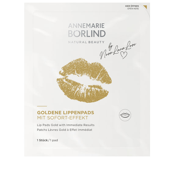 Goldene Lippenpads mit Sofort-Effekt