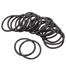 Élastiques À cheveux Épais, Ø 45 mm, 20 pcs. - Noir